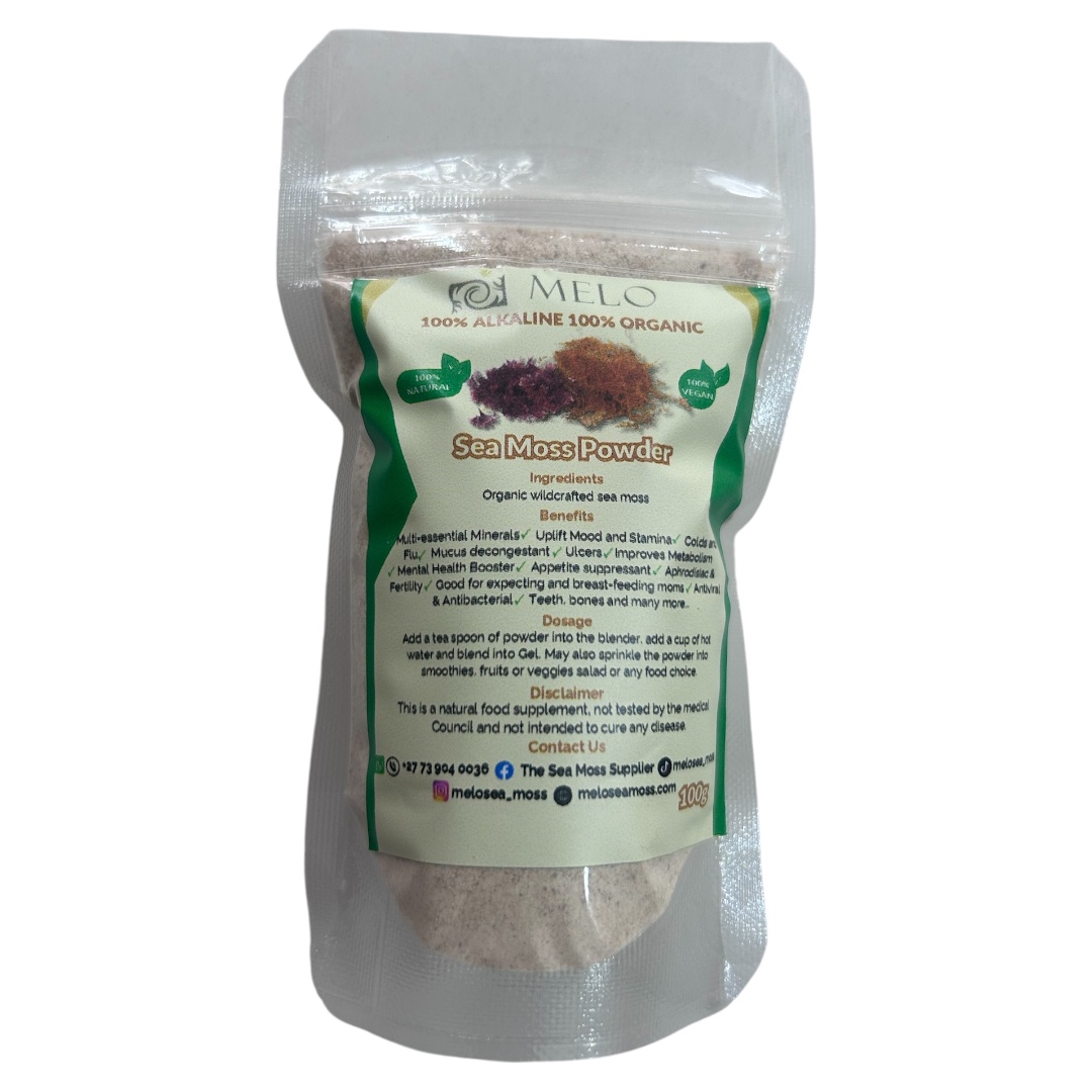 Sea Moss Powder Benefits - 100g Irish Moss (Wild Crafted Sea Moss powder)